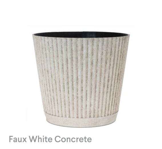 image of Hudson White Concrete Planters